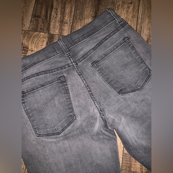 Free people wide leg bell bottom denim spring  grey black we the free boho jean - Picture 6 of 6